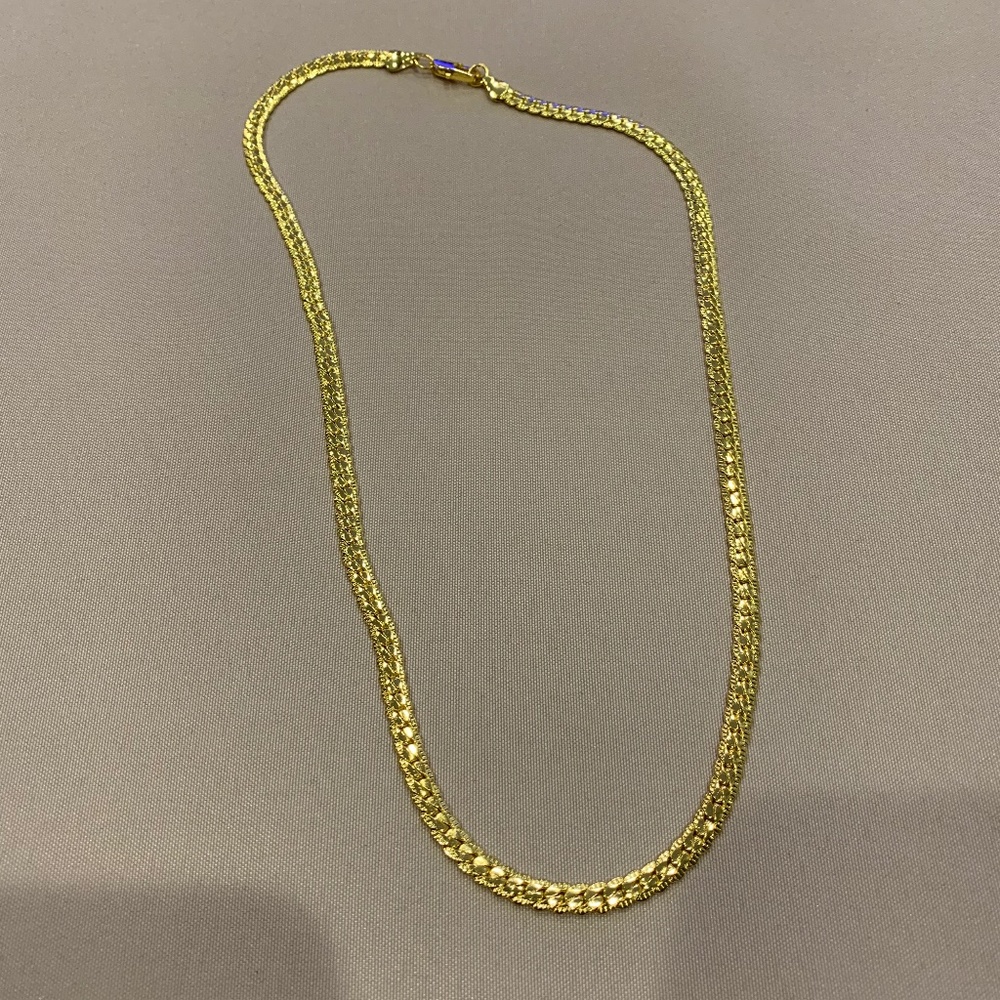 Goldtone 9 1/2” L Flat Chain 1/8” W NEW